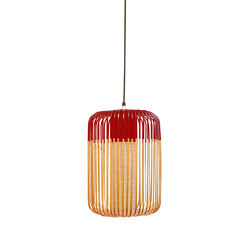 Bamboo | Pendant Lamp | L Red | Suspended lights | Forestier
