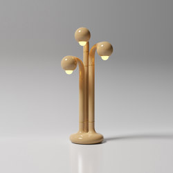 Table Lamp 3-Globe 32” Gloss Beige | Table lights | Entler